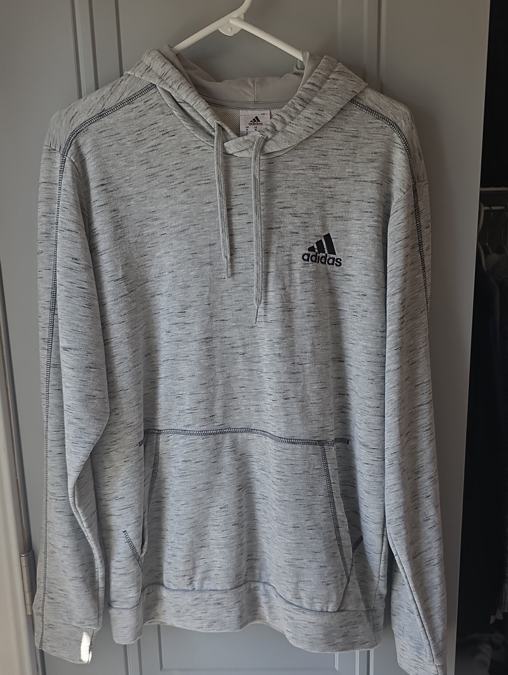 adidas Gray Marled Pullover Hoodie